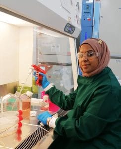 Zaynab, a scientist in our cellular sciences team.