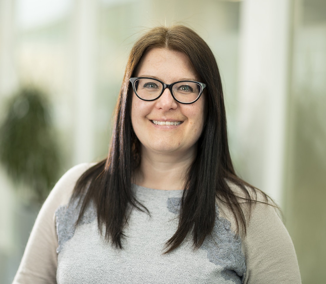 Hayley Saunders, LifeArc, smiling at the camera