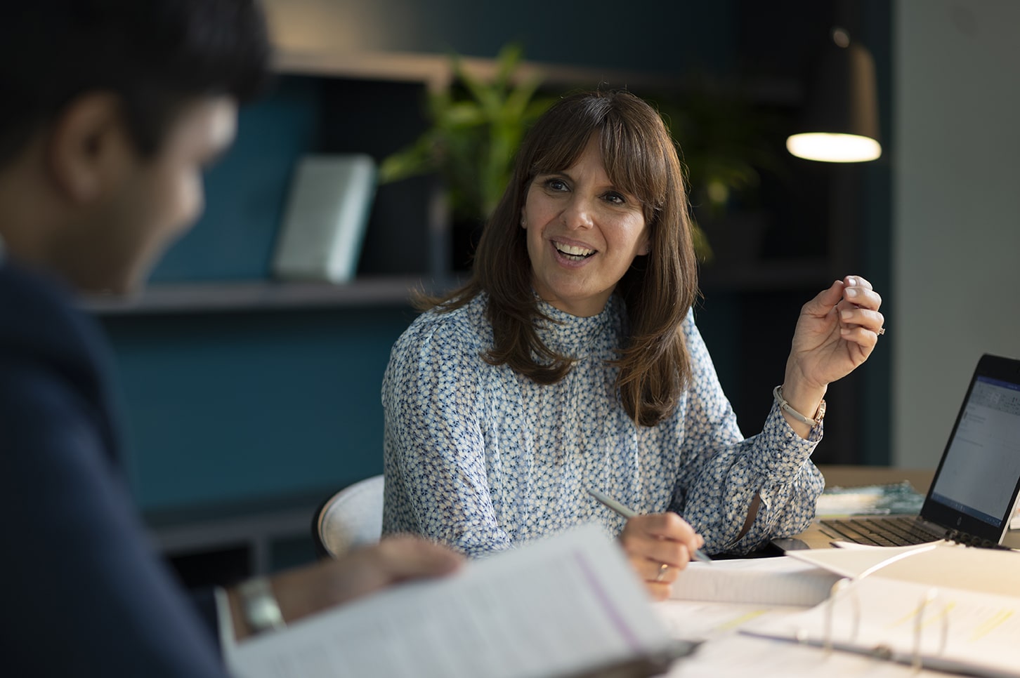 Two LifeArc employees in a meeting
