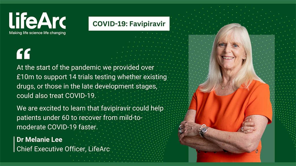 Melanie Lee, CEO, commenting on favipiravir