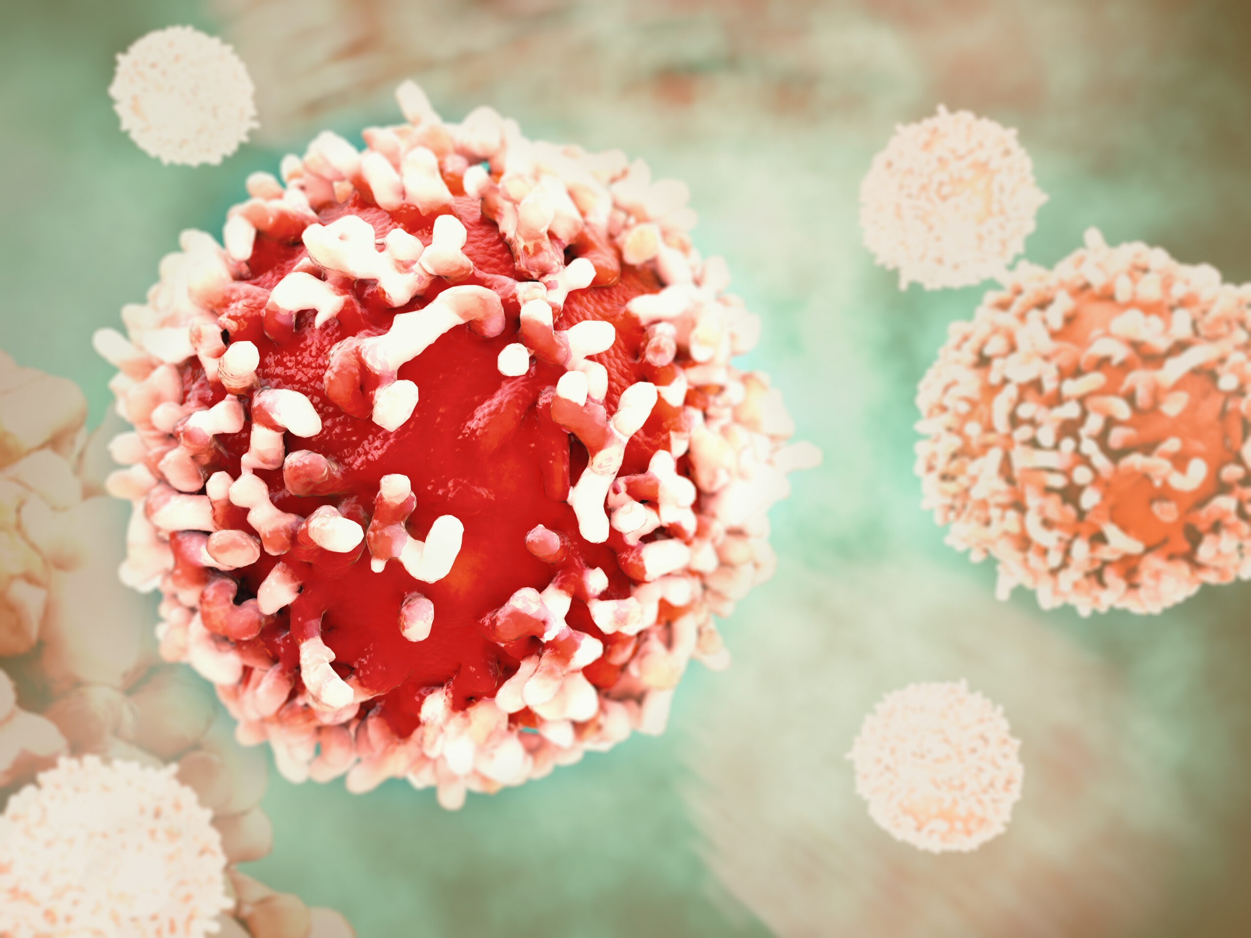 3D illustration of a cancer cell