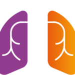 Graphic of lungs, one side is purple and one is orange