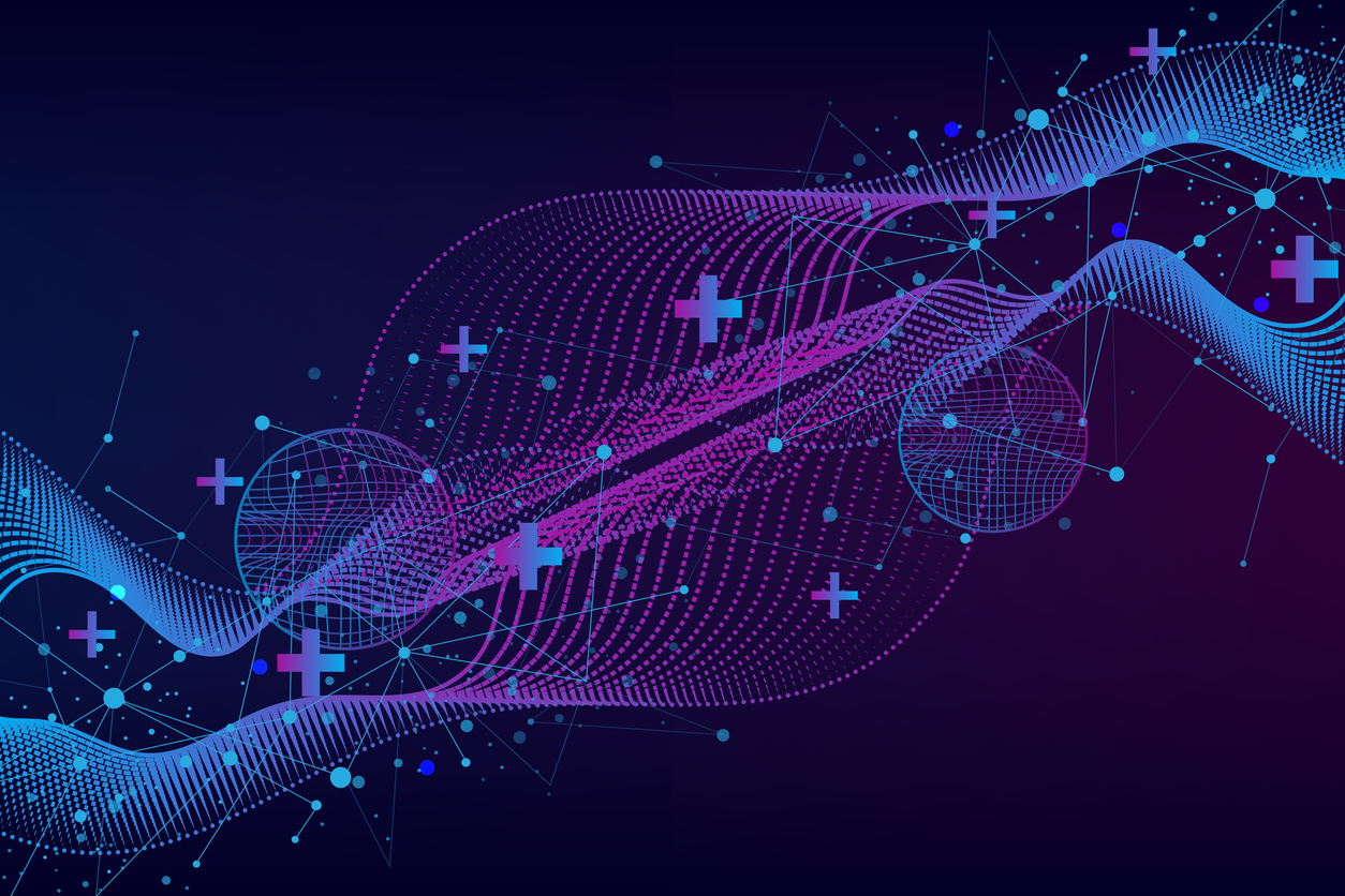 Abstract illustration representing health data