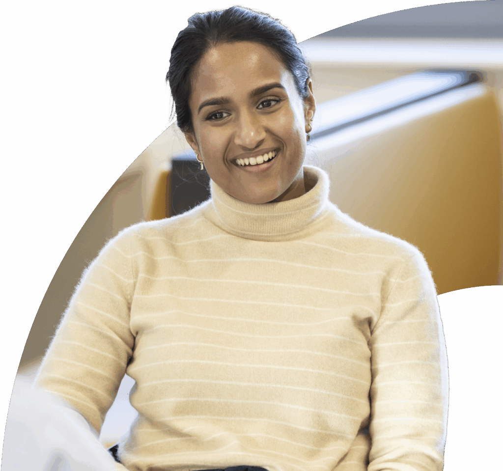 Female LifeArc employee smiling.