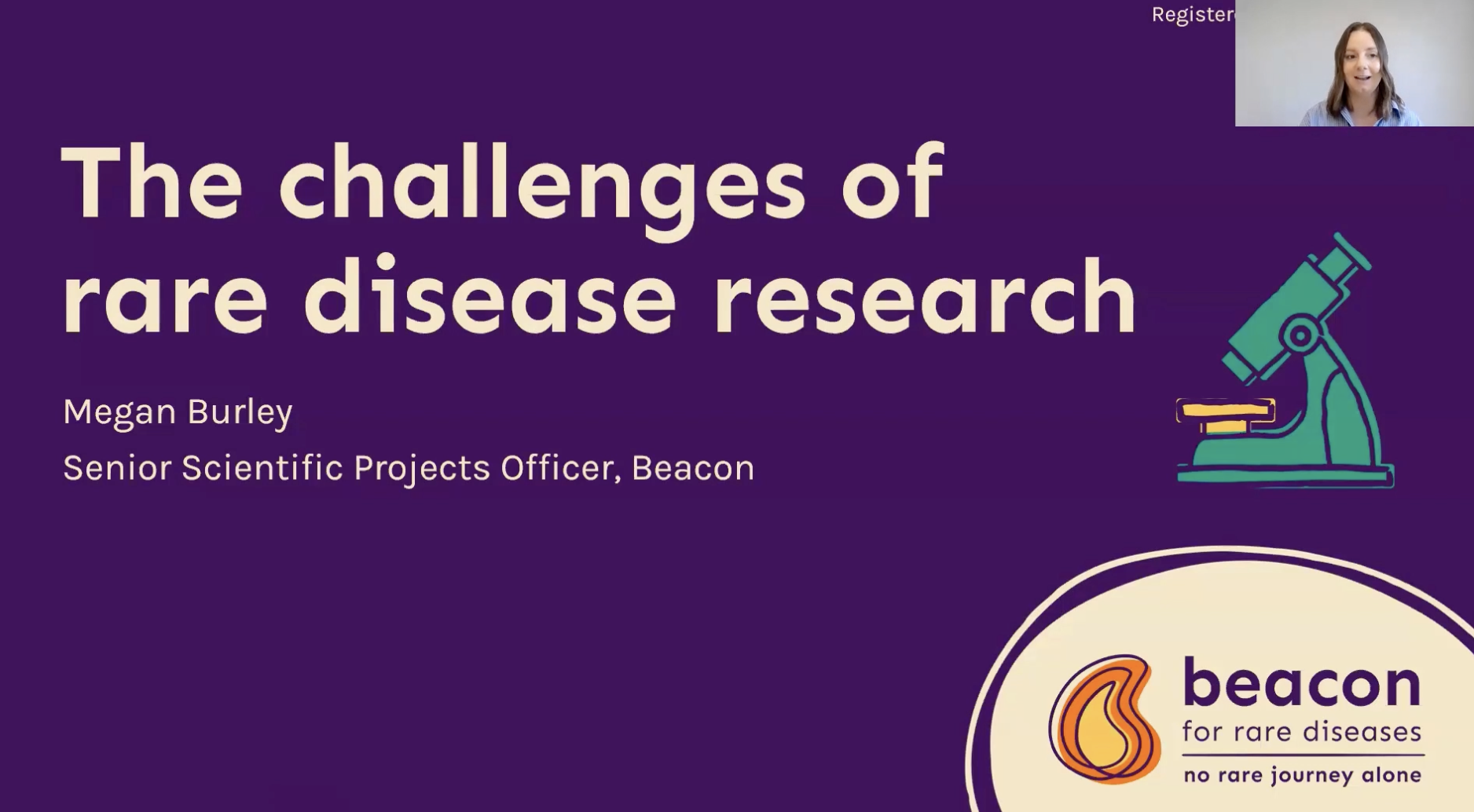 Cover image for the rare disease research webinar